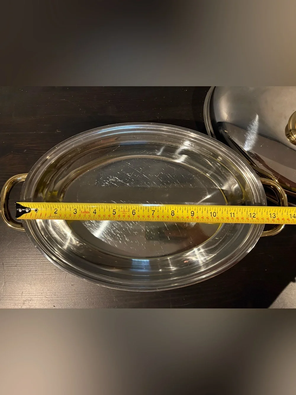 Command Performance Gold Cuisine Cookware Oval Roaster 18/10 Stainless Steel 12”